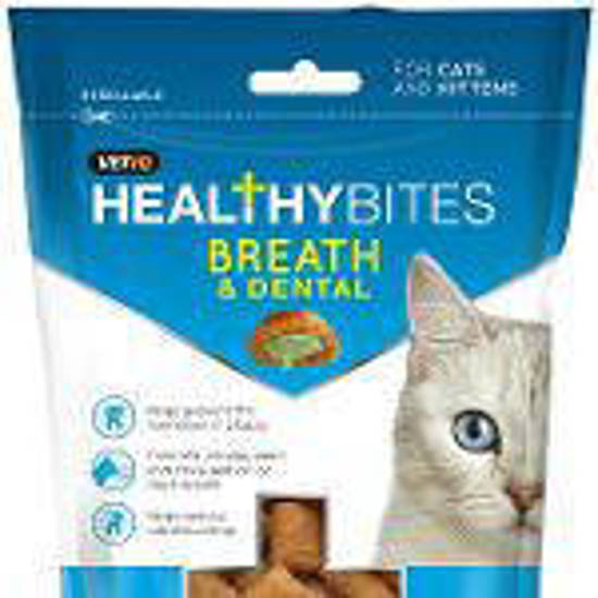 Picture of Vet Iq Healthy Bite Breath/dental - Cat Treats - 65g